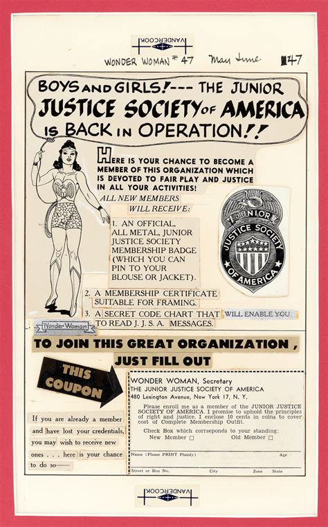 Hake S THE JUNIOR JUSTICE SOCIETY OF AMERICA CLUB 1951 COMIC BOOK AD