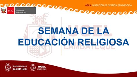 Semana De La Educaci N Religiosa Campa As Unidad De Gesti N