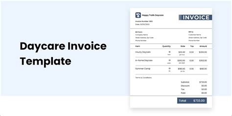 Daycare Invoice Template Free Download In Multiple Formats