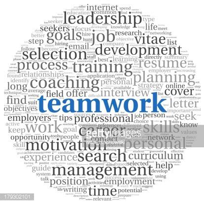 Teamwork Concept In Word Tag Cloud Stock Clipart Royalty Free