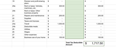 Independent Contractor Expenses Spreadsheet Free