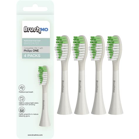 Replacement Toothbrush Heads Compatible for Philips One, 4 Pack Snow