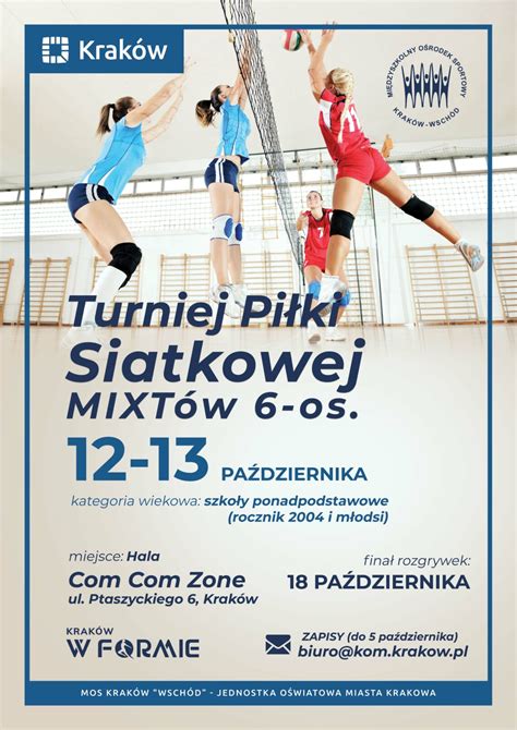 Turniej siatkówki mixty 6 osobowe Krakowska Olimpiada Młodzieży