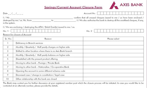 Axis Bank Account Closure Form Pdf How To Fill Axis Bank Account Closure Form