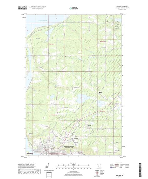 Hancock Michigan US Topo Map – MyTopo Map Store