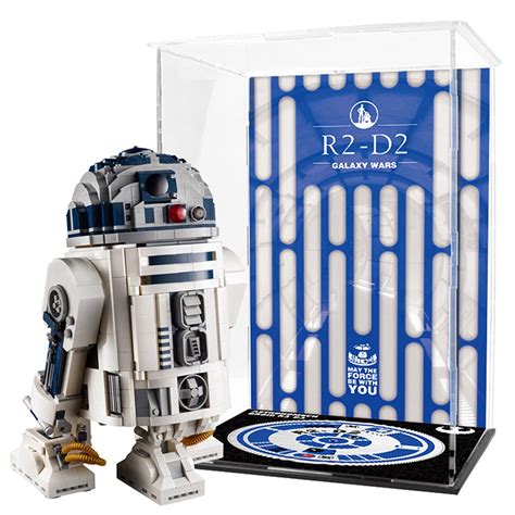 Buy Lotsofun Acrylic Display Case With Base Show Case For Lego Star Wars R2 D2 75308 Building