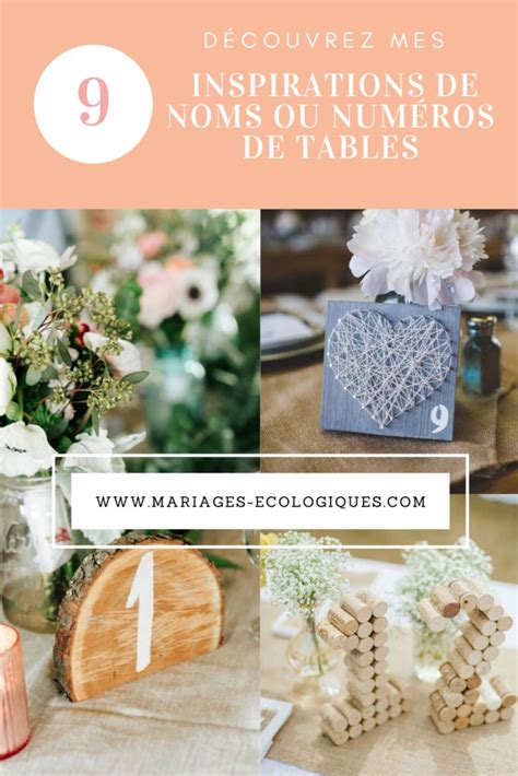 Inspiration Noms Ou Num Ro De Tables Mariage Wedding Deco Presentation