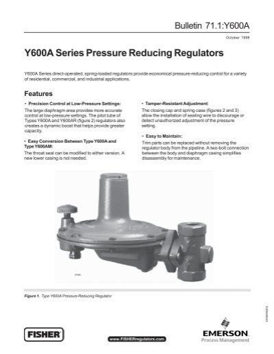 Y A Series Pressure Reducing Regulators Control Southern Inc