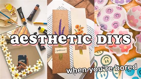 Easy And Aesthetic Tiktok Diys 🎨🌷 Diy Bookmark Clay Vase And More Youtube