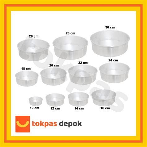 Jual Loyang Bulat Cm Premium Tebal Press Tanpa Sambungan Cetakan Kue