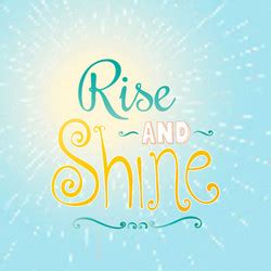 Rise And Shine Hand Drawn Lettering Phrase Vector Image