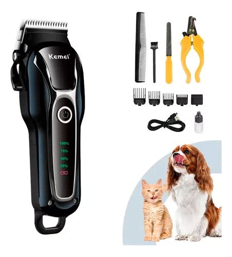 Kit M Quina De Tosa Kemei Pets Gato Cachorro Profissional Frete Gr Tis