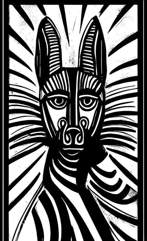 vector illustration of anubis face cartoon 18868173 Vector Art at Vecteezy