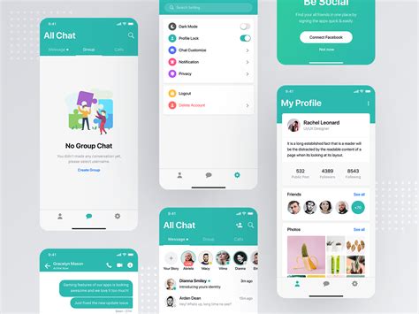 Messaging App Ui Kit By Sourabh Barua On Dribbble