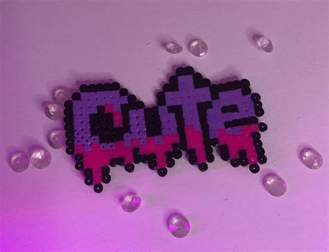 Cute Pastel Goth Drip Perler Bead Etsy Uk