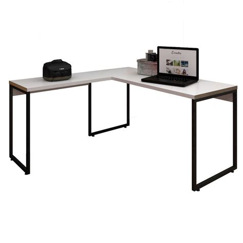 Mesa Para Escritório E Home Office Industrial Em L Soft 150 Cm F01