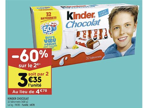 Promo Kinder Chocolat Chez Leader Price Icatalogue Fr