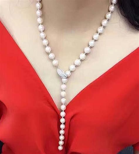 22 9 10mm Natural South Sea Genuine White Pearl Necklace 666AAA EBay