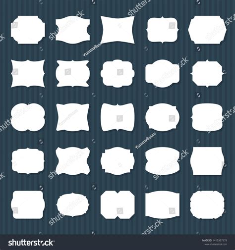 Blank Frame Label Empty Paper Different Stock Vector (Royalty Free) 1415357978 | Shutterstock