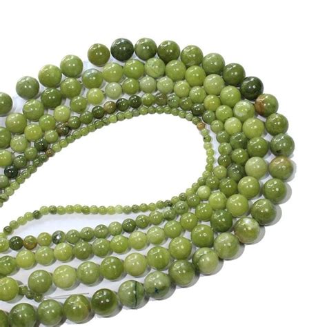 Natural Green China Jade Chalcedony Round Loose Beads 4mm 6mm Etsy