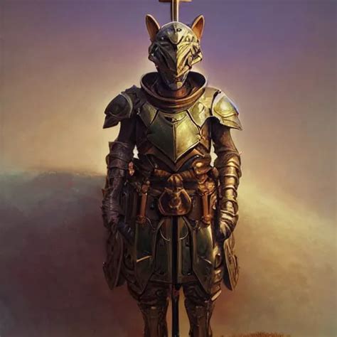 Paladin Armor With Cross Anthropomorphic Shiba Inu Stable Diffusion