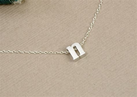 Lowercase Initial Necklace Silver By Silverlotusdesigns On Etsy