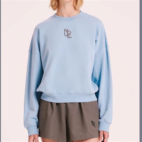 Baby Blue NUDE LUCY Sweatshirt Depop