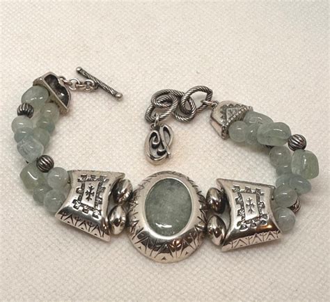 Carolyn Pollack Jade Sterling Silver Relios Bracelet Gem