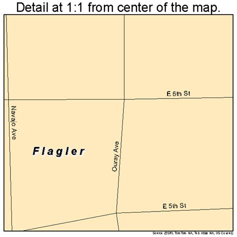 Flagler Colorado Street Map 0826765