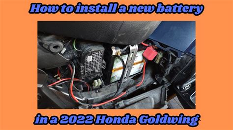 How To Install A New Motorcycle Battery In A Honda Goldwing Youtube