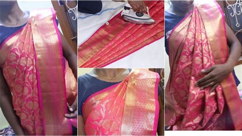 How To Get Perfect Saree Pleats Saree Pallu Draping Like Bride Youtube