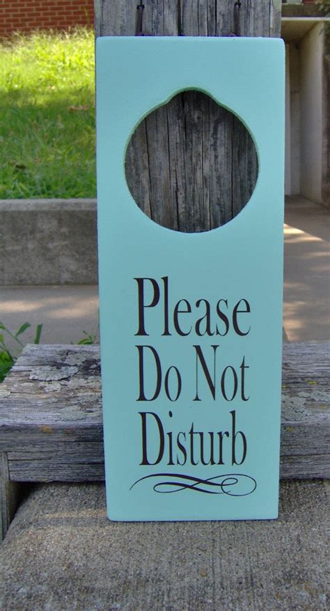 Please Do Not Disturb Door Knob Hanger Wood Vinyl Sign Office Etsy