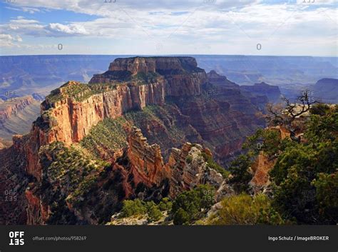 Evening mood, Grand Canyon North Rim, Cape Royal, Arizona, USA, America ...