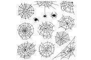 Cobweb. Halloween monochrome | Vector Graphics ~ Creative Market