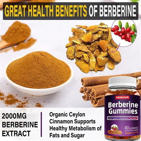 Berberine Gummies Mg High Potency Supplement With Ceylon Cinnamon