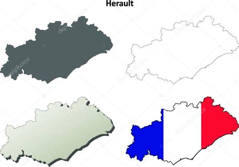 Herault Languedoc Rosell N Esquema Mapa Conjunto