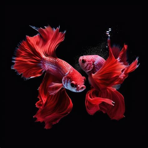 Pez Betta Media Luna Pez Luchador Siam S Betta Splendens Foto Premium