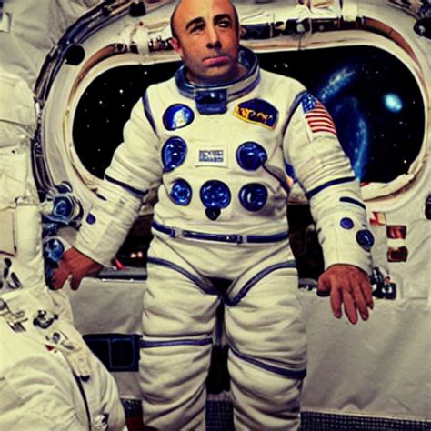 Prompthunt Joe Rogan Wearing A Spacesuit In Outer Space