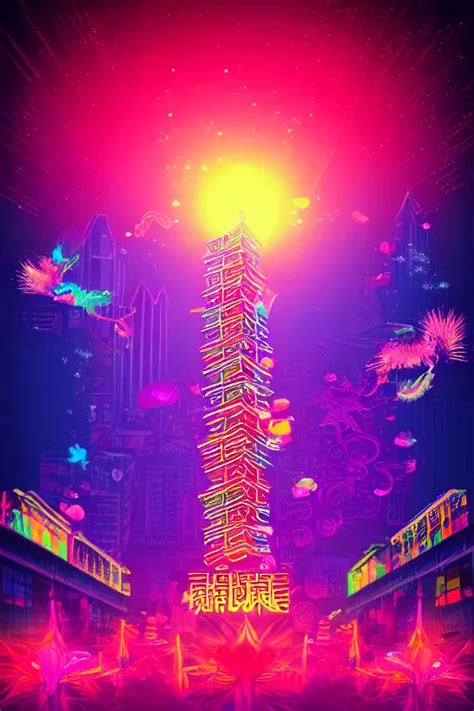 Taipei New Year S Eve Epic Retrowave Art Trending On Stable