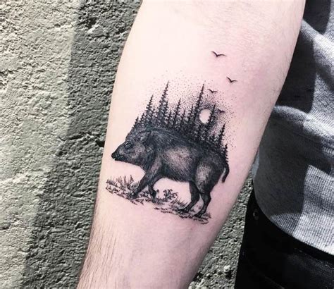 Wild Boar tattoo by Eva Krbdk | Post 17342