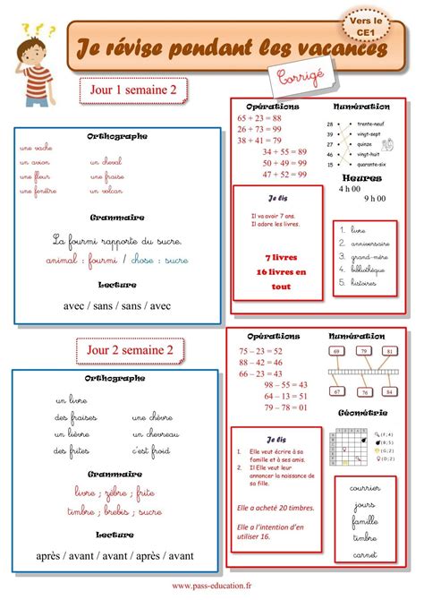 Cahier De Vacances Du Ce1 Au Ce2 8