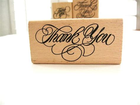 Thank You Rubber Stamp By Chickydoddle On Etsy 3 50 Event Supplies