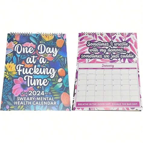 1pc Sweary Calendar 2024 Mental Health Calendar Mental Health 2024