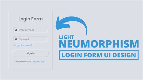 Neumorphism Login Form Ui Design Using Html Css