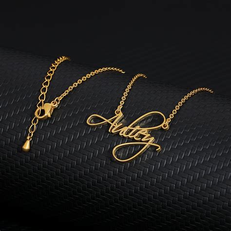 Custom Scriptina Font Name Necklaces For Women Men Gold Silver Color