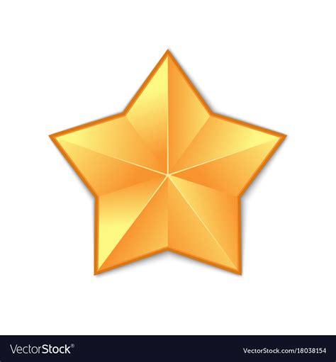 Gold star isolated Royalty Free Vector Image - VectorStock