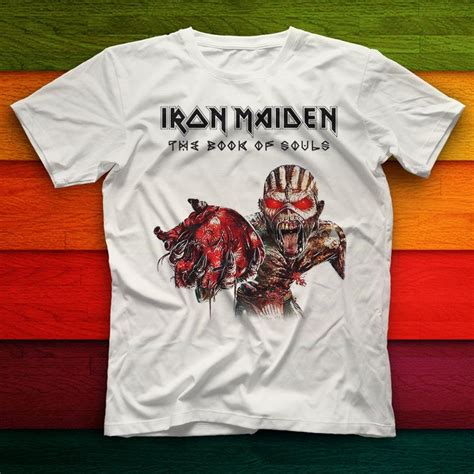 Iron Maiden White Unisex T Shirt Tees Shirts Ti̇şört Tişört