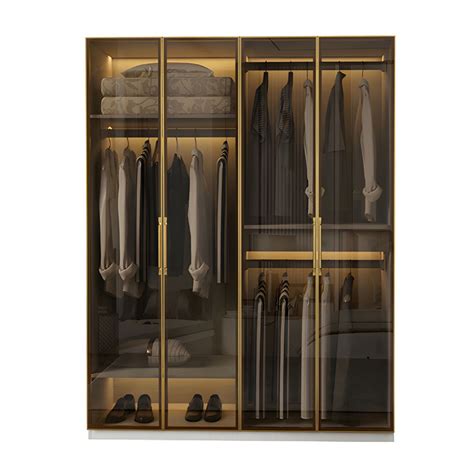 Modern Wardrobe Armoire Engineered Wood And Glass Wardrobe Closet Armoires And Wardrobes 63l X