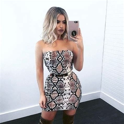 Snake Skin Mini Dress Fashion Inspiration Skins Mini Strapless Dress