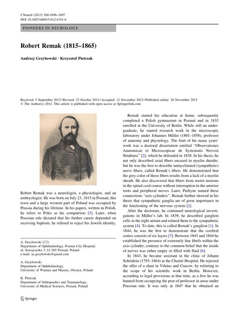 (PDF) Robert Remak (1815–1865)